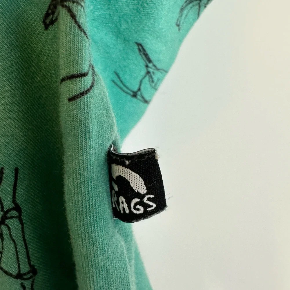 RAGS Birds Short Tank Capri Romper‎ Spring Birds Turquoise 18-24M